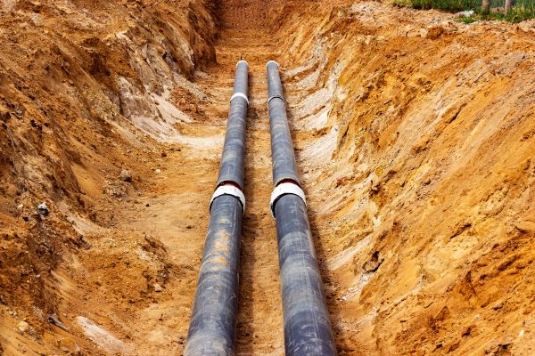 Water Line Trenching in College Station