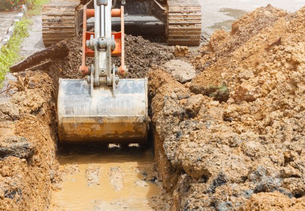 Water Line Digging in College Station
